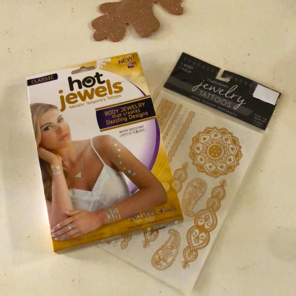 Hot jewel Classic, metallic, temporary tattoos Body jewelry